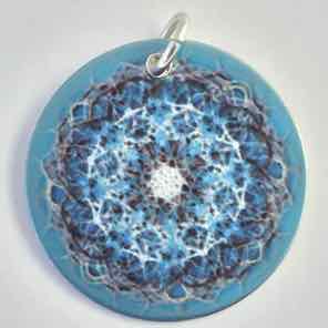 1 INCH METAL CHARM CRYSTAL BLUE 2 TURQUOISE